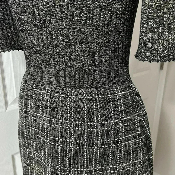 Women's London Times Elbow Sleeve Button Front Sheath Sweater Dress London Times - Picture 9 of 14